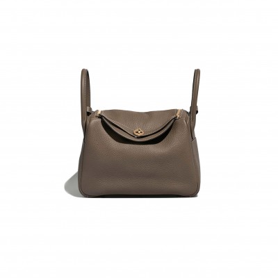 HERMÈS MASTER  LINDY 30 CLEMENCE ETOUPE BAG (30*19*16cm) 